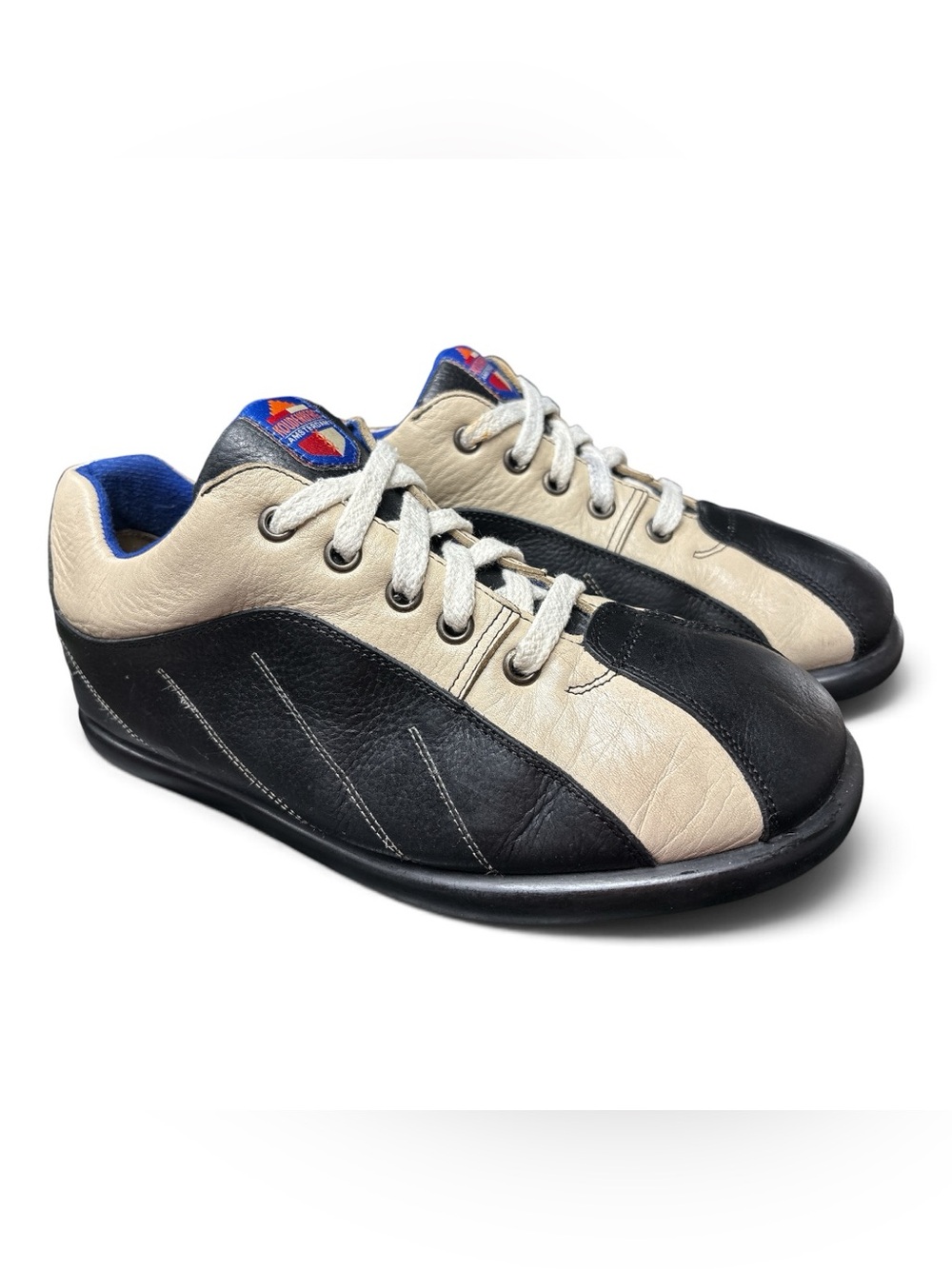 Koudenberg Amsterdam  Retro Leather Shoes , Black/Cream, Men’s   US 11, EU 45